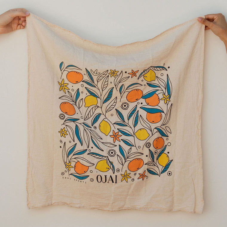 Ojai Tea Towel Lemons & Tangerines