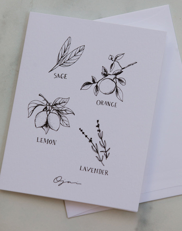 Ojai Greeting Card Citrus & Herb